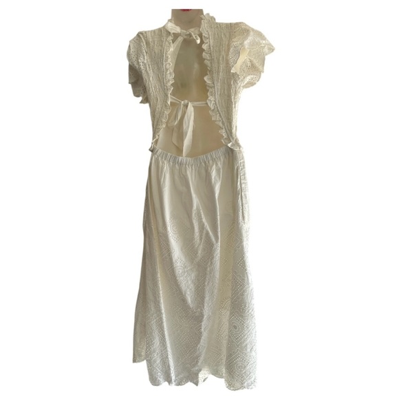 Sea New York White Ruffled Babydoll Dress for Brides - Picture 2 of 8